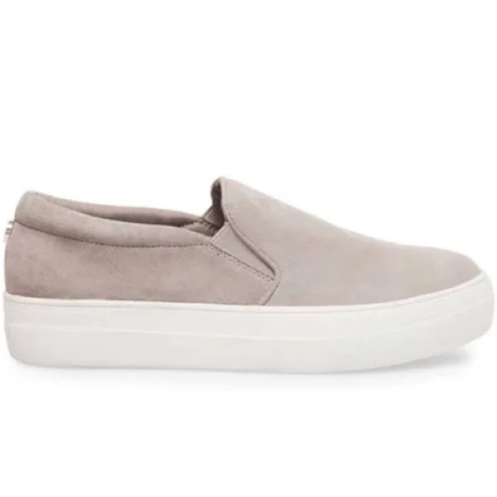 Steve Madden Gills gray suede slip on sneaker